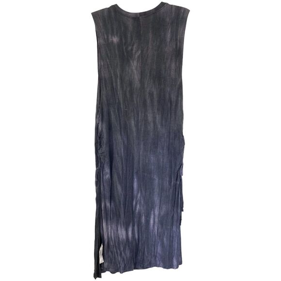 Forever 21 Blue Tie Dye Stitched Midi Summer Dress Size Medium - Picture 2 of 5